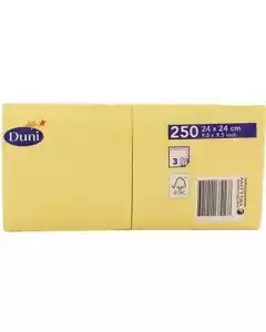 Serviet 3-lags 24x24cm Gul 250stk.