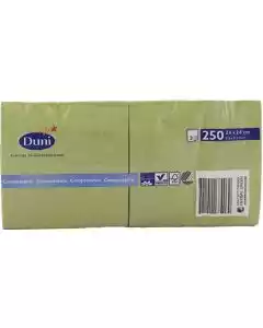 Serviet 3-lags 24x24cm Leaf Green 250stk.