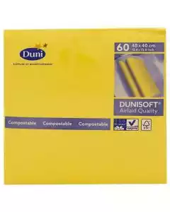 Serviet Dunisoft 40x40cm Gul 60stk.
