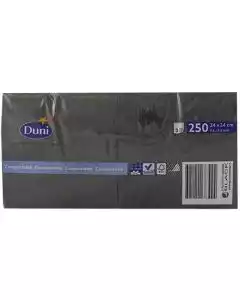 Serviet 3-lags 24x24cm Sort 250stk.