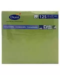 Serviet 3-lags 33x33cm Leaf Green 125stk.