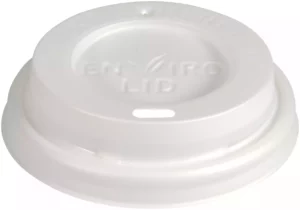 Drikkelåg, sort m/ Hul til 24 cl, 10 x 100 stk