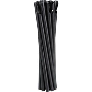 Flergangssugerør Sort m/ske 250 stk.